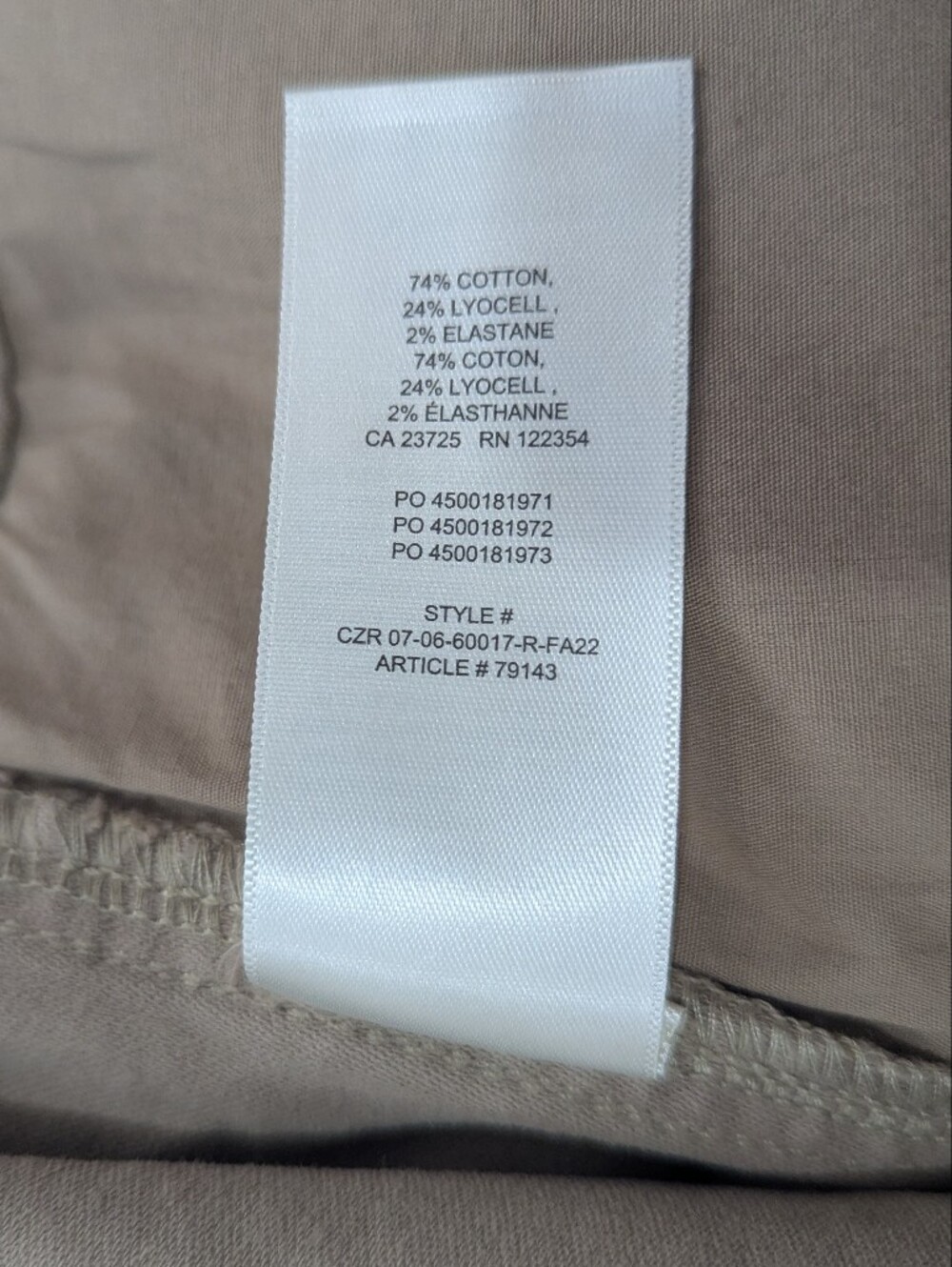 Wilfred Free Aritzia Pants "Brennan" Taupe Tan Carpenter Trousers Sz 12 *NWT - Picture 9 of 14